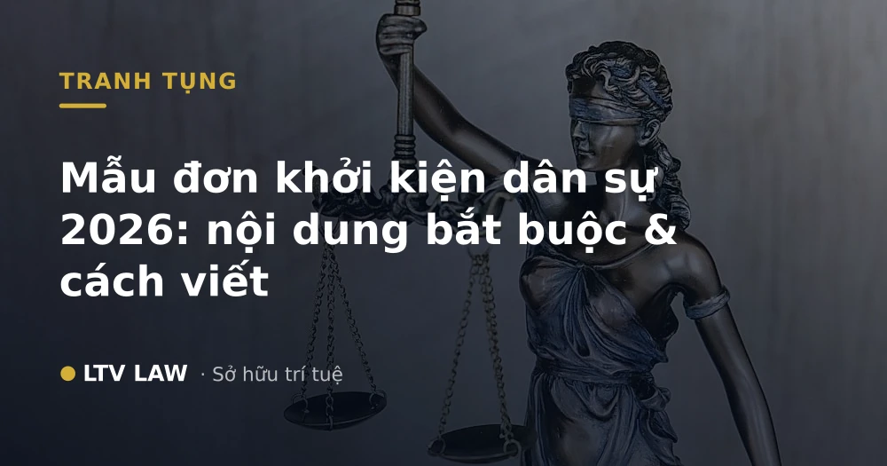 Mẫu đơn khởi kiện dân sự 2026: nội dung bắt buộc & cách viết