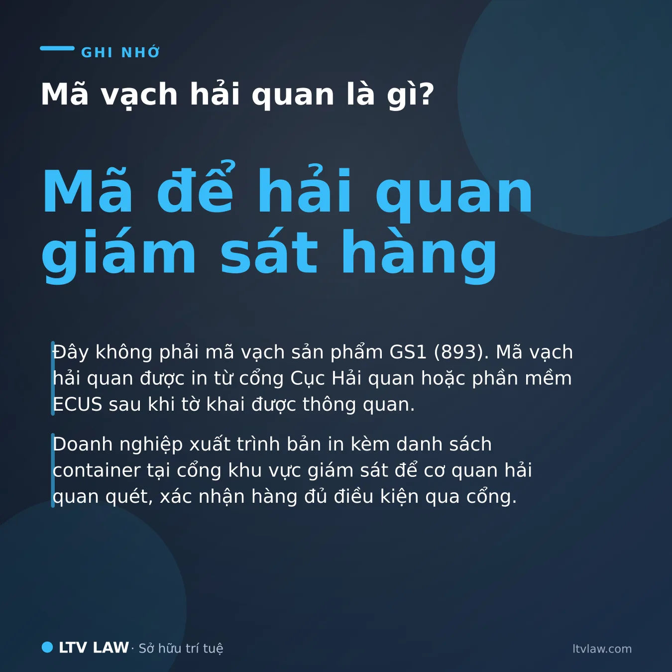 Mã vạch hải quan là gì